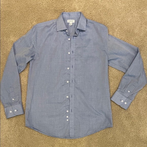 Blue boys Oxford style button down dress shirt, size 16R - Picture 1 of 6